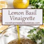 Lemon Basil Vinaigrette Recipe | More Than Meat And Potatoes