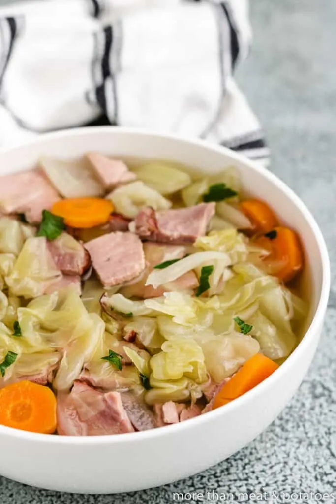 Easy Slow Cooker Ham and Cabbage Soup Recipe 2023 AtOnce