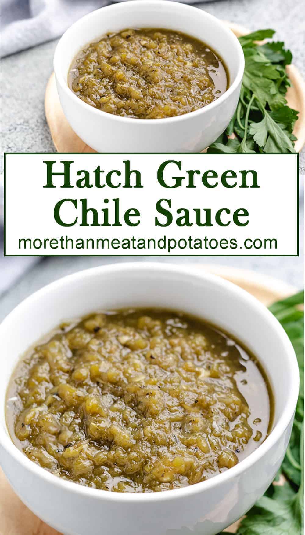 Hatch Green Chile Sauce - More Than Meat And Potatoes