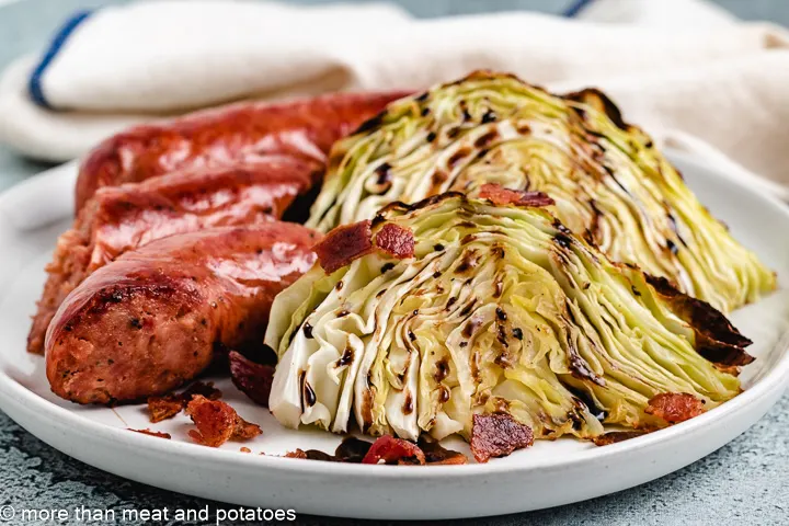 Recipe: This pot of roasted cabbage wedges with pork belly is