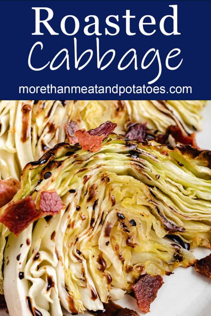 Roasted cabbage wedges with bacon crumbles