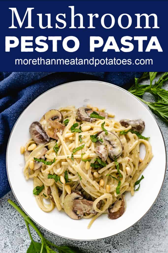 One-Pot Mushroom Pesto Pasta