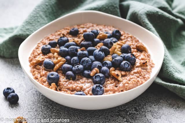 Steel Cut Oats With Blueberries