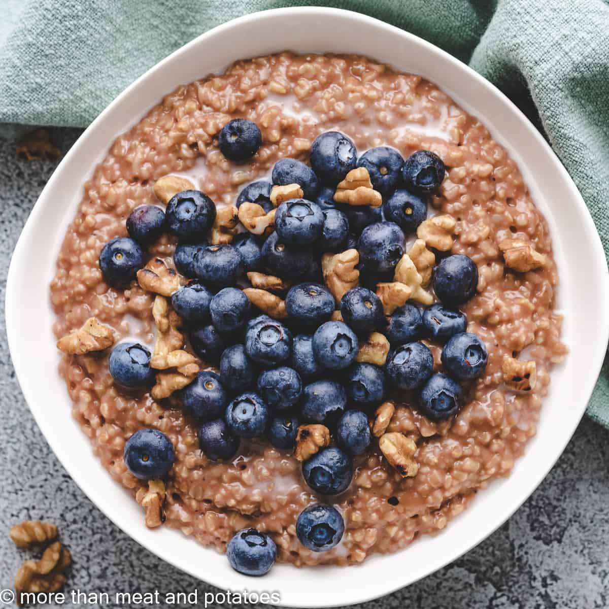 Steel Cut Oats with Blueberries