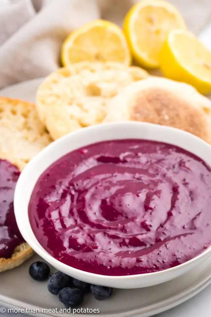 Close up of fresh fruit curd.