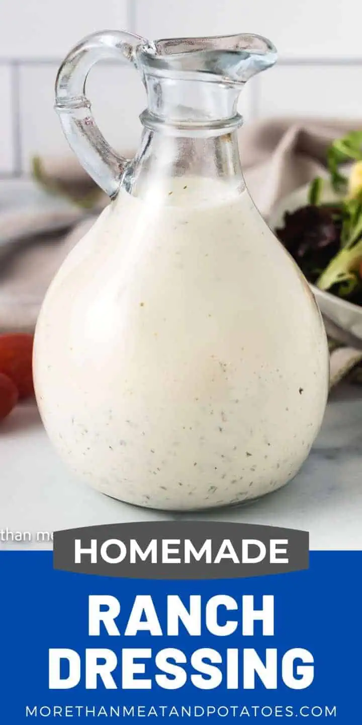 Ranch dressing recipe in a jar.