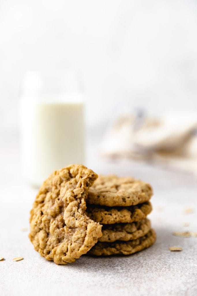 Cookie leaned against a stack of cookies.