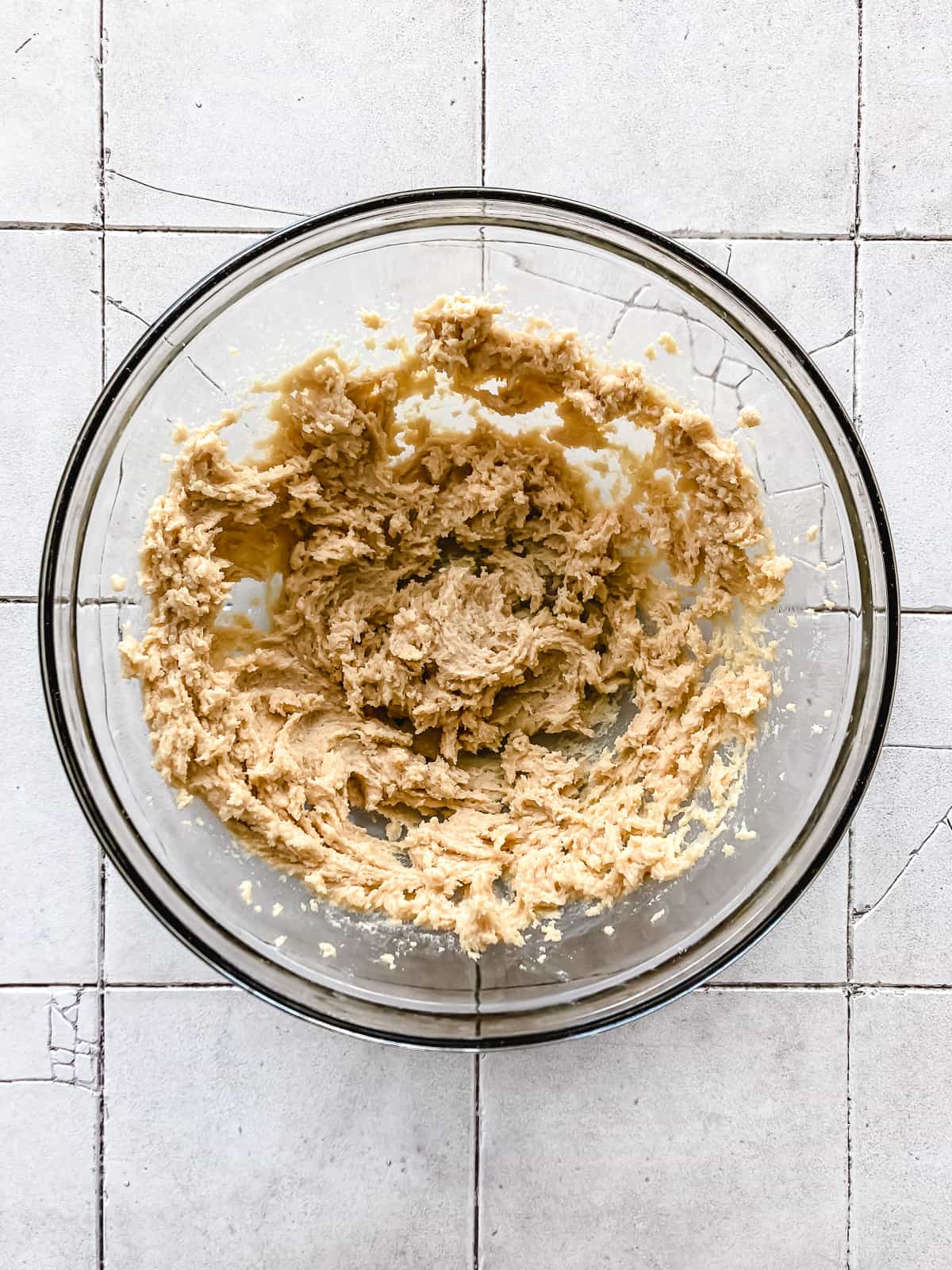 Creamed butter in a bowl.