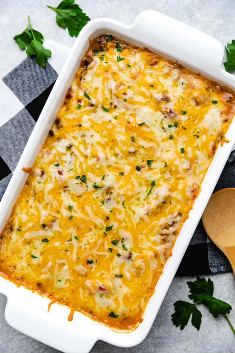 Cheesy Hamburger Rice Casserole