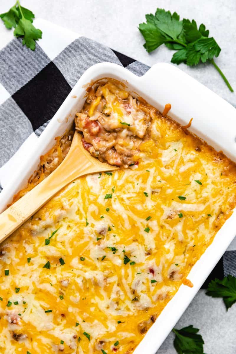 Cheesy Hamburger Rice Casserole