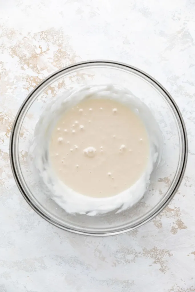 Vanilla glaze in a bowl.