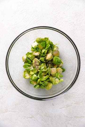 Brussels sprouts with seasonings.