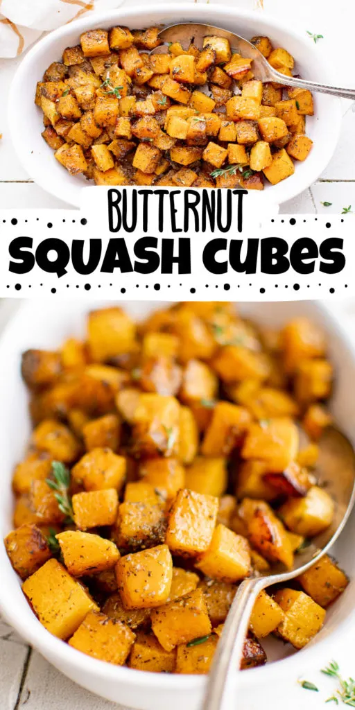 Roasted Butternut Squash Cubes with Sage - More Than Meat And Potatoes