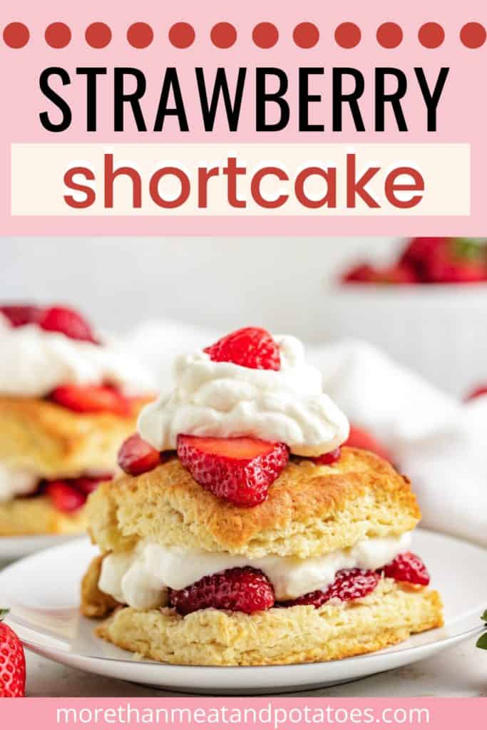 Strawberry shortcake with whipped cream.