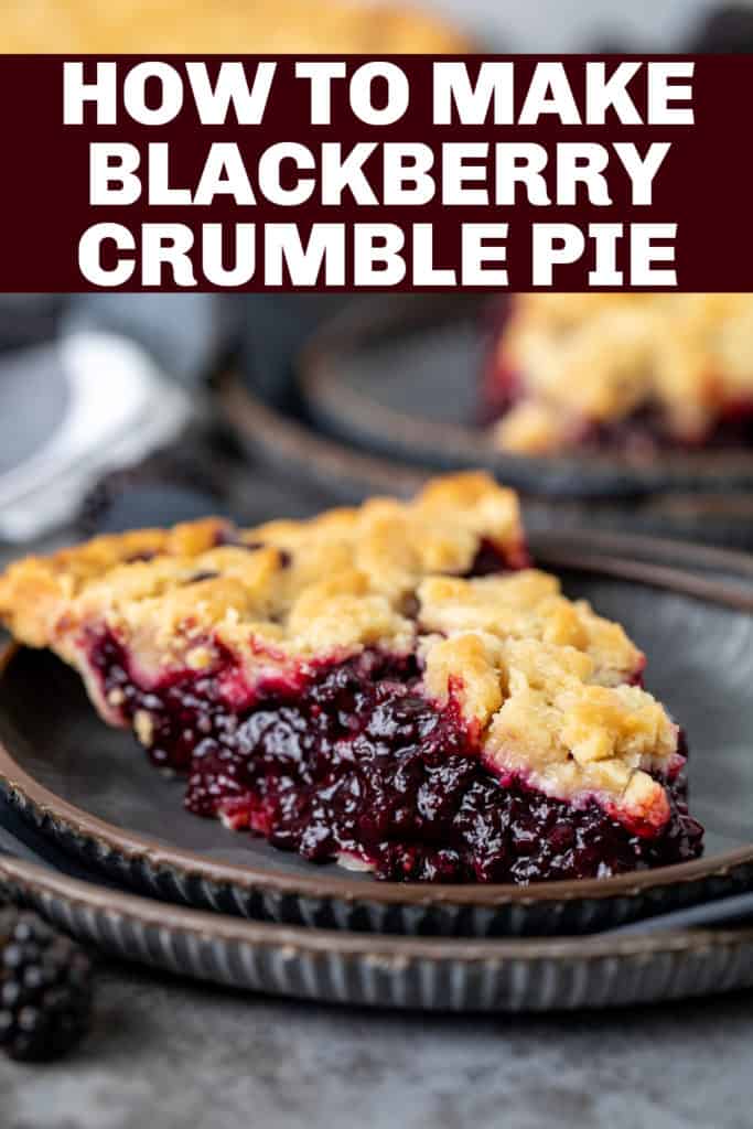 Blackberry Crumble Pie Recipe (with Frozen Blackberries)