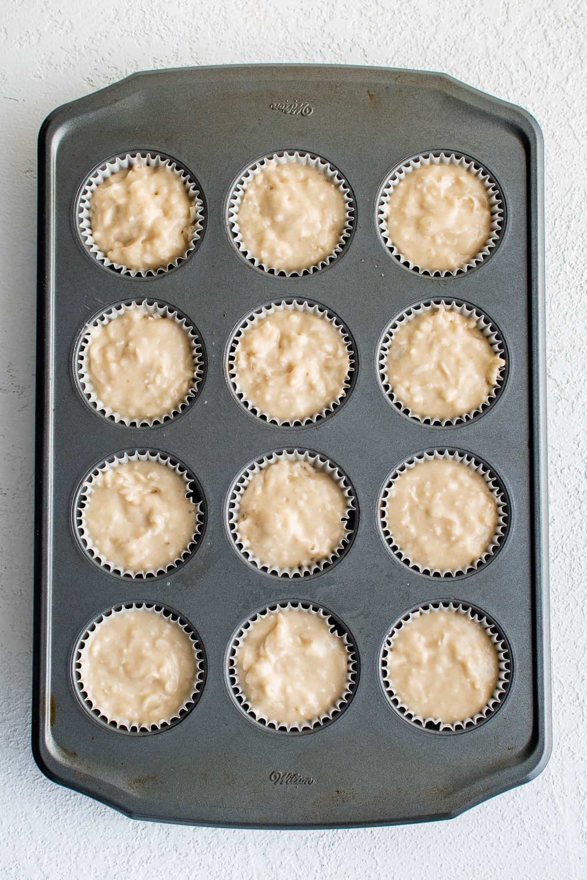 Coconut muffins with coconut milk
