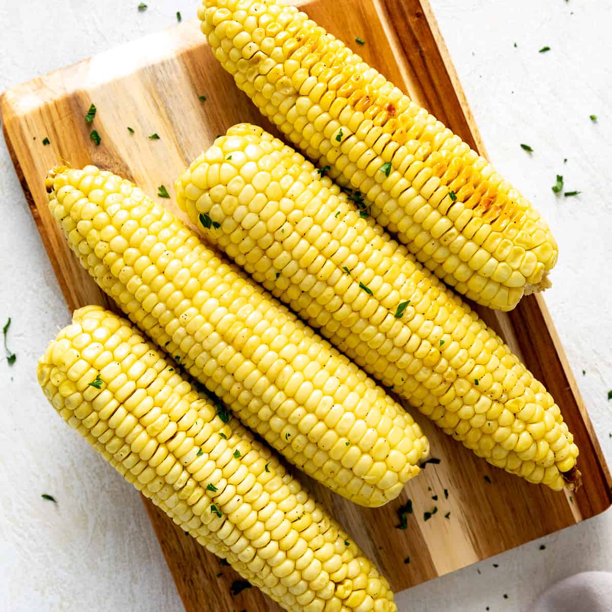 Baked corn on the cob