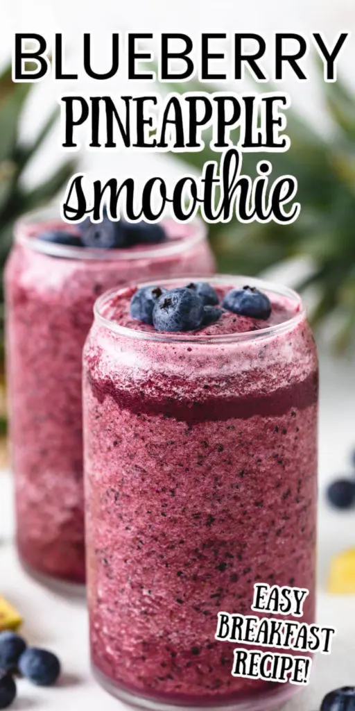 Fruit smoothie in a tall glass.