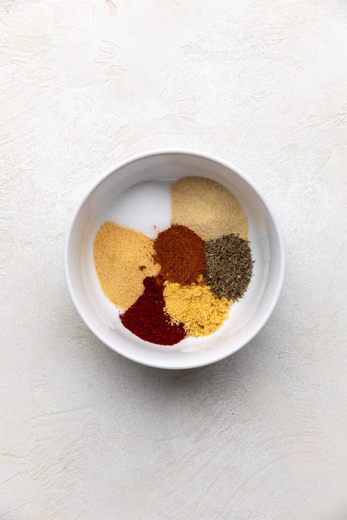 variety of spices in a bowl.