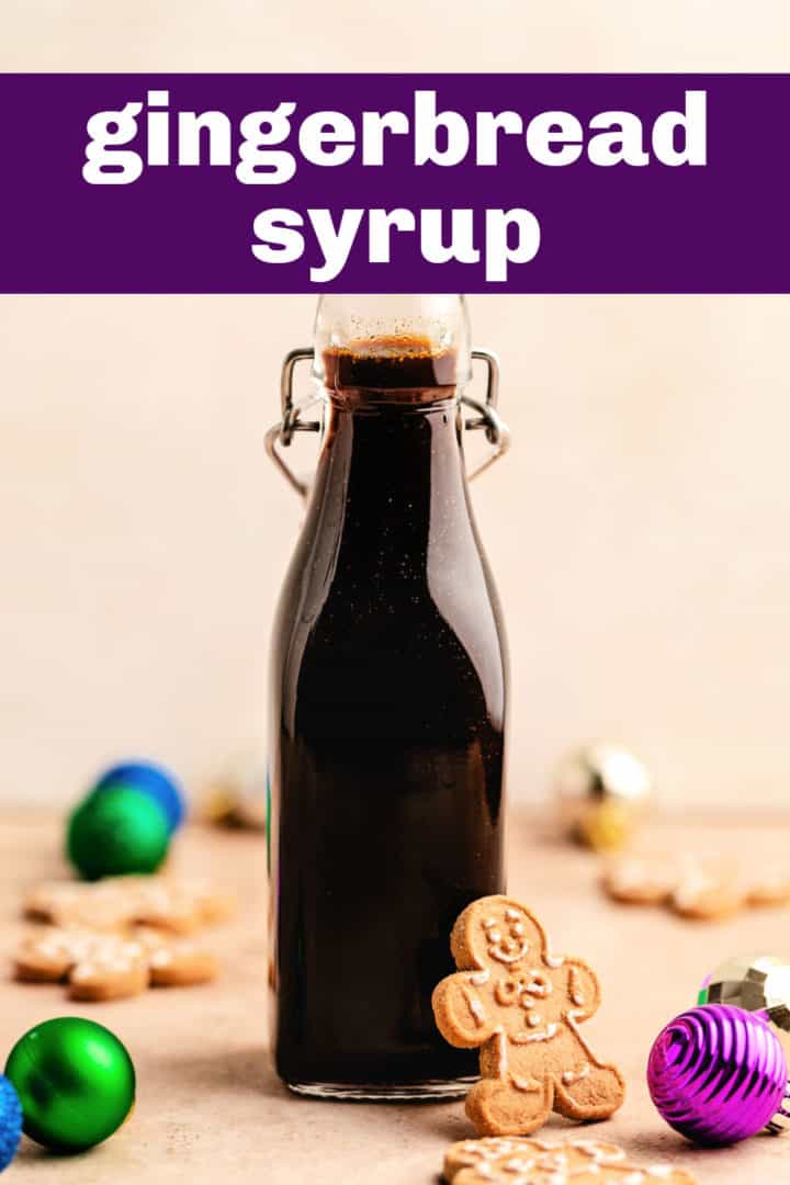 Holiday simple syrup in a jar.
