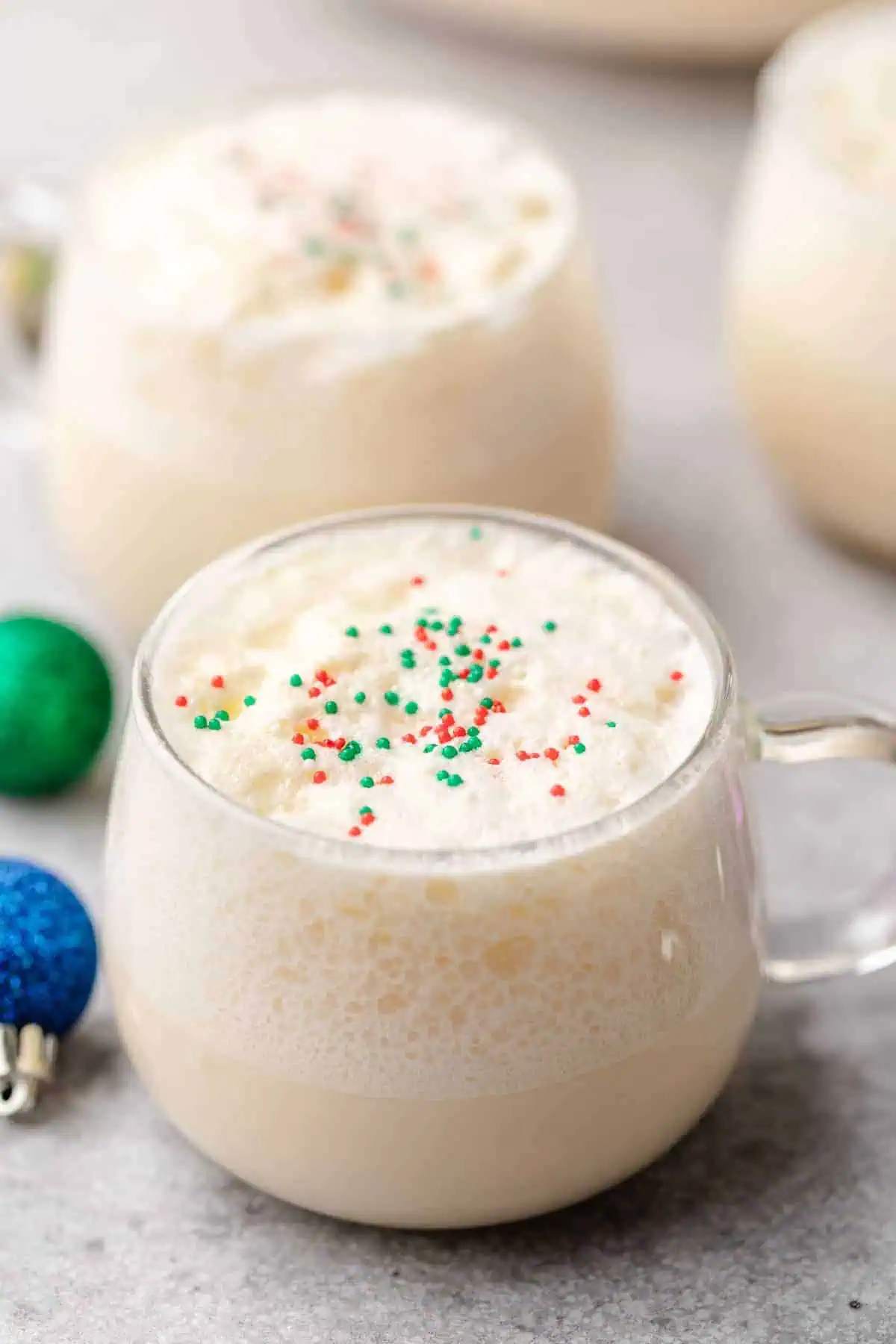 Holiday sprinkles on a cup of punch.