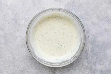 Lime dressing in a bowl.