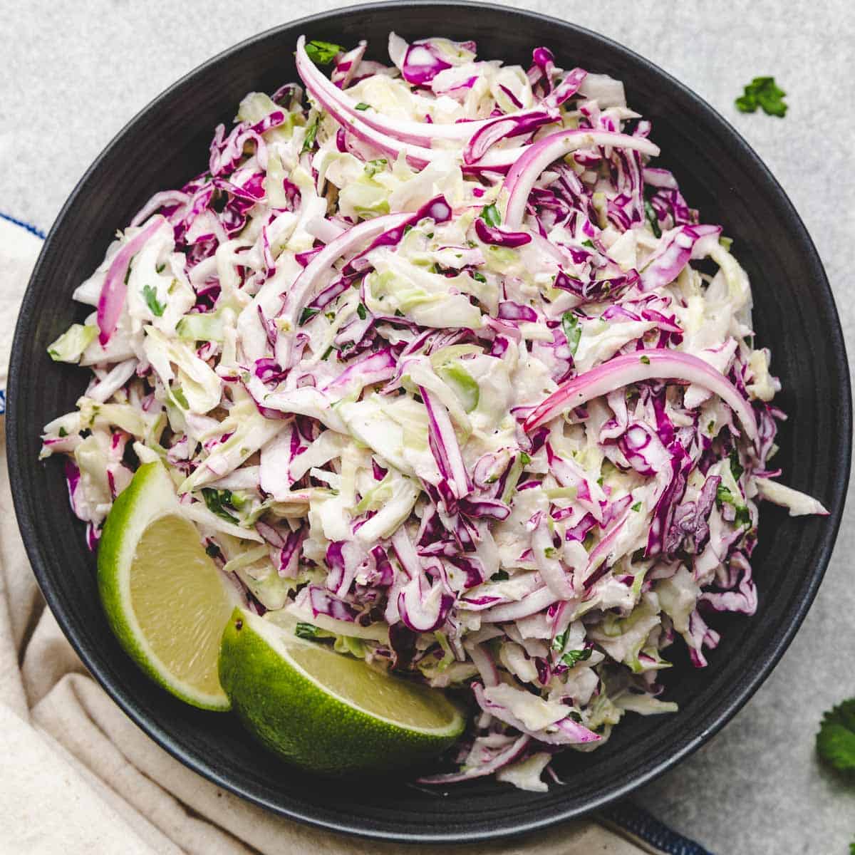 Cabbage slaw for fish tacos