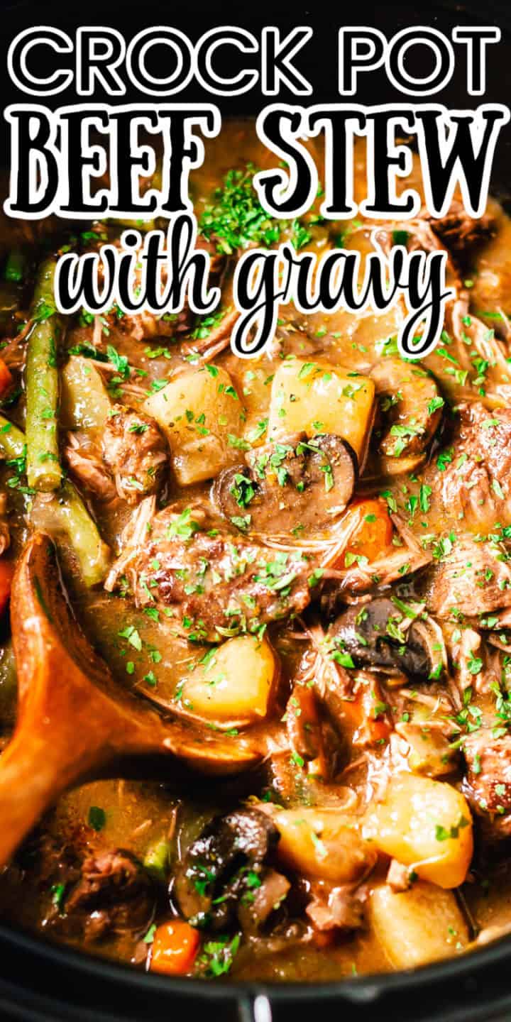 Rich and comforting homemade beef stew with vegetables, slow-cooked in a crockpot for an easy and flavorful dinner recipe.