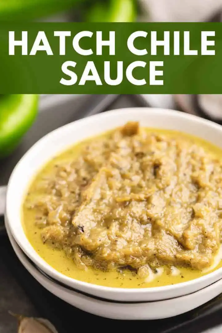 Flavorful chile sauce recipe made with hatch chile peppers.