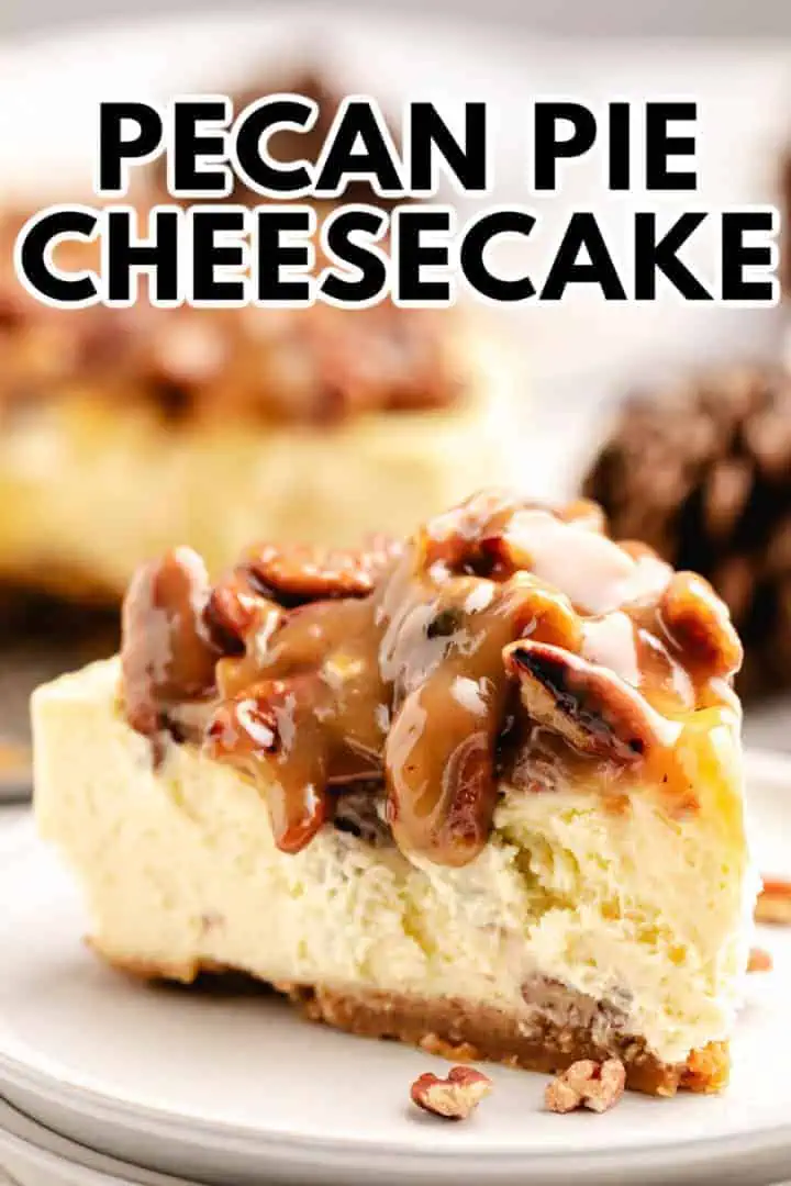 Cheesecake with gooey pecan topping.