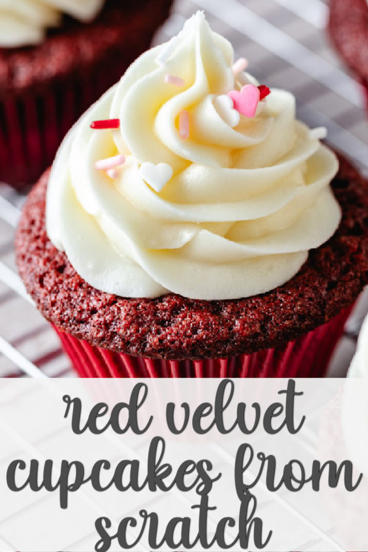 Cupcake with valentine's sprinkles.