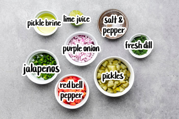 Pickle De Gallo Ingredients used in pickle de gallo.