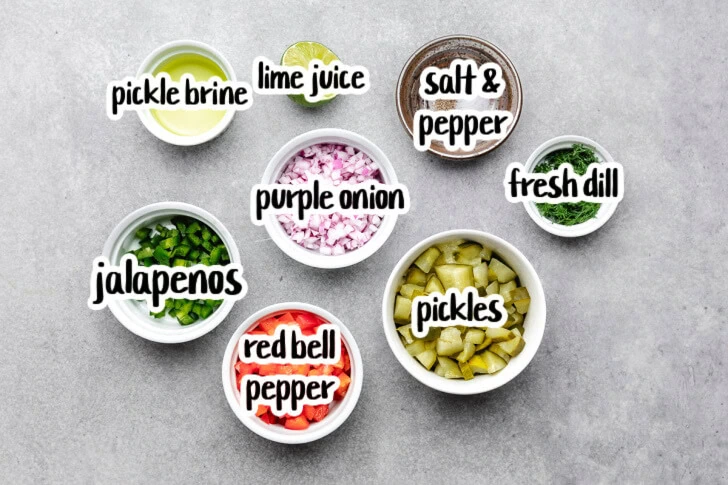 Pickle De Gallo Ingredients used in pickle de gallo.