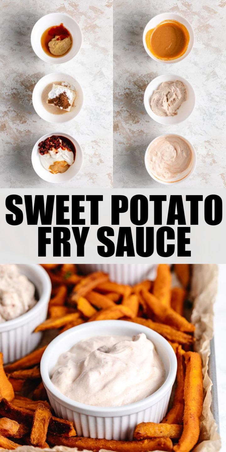 Collage of dipping sauce photos.