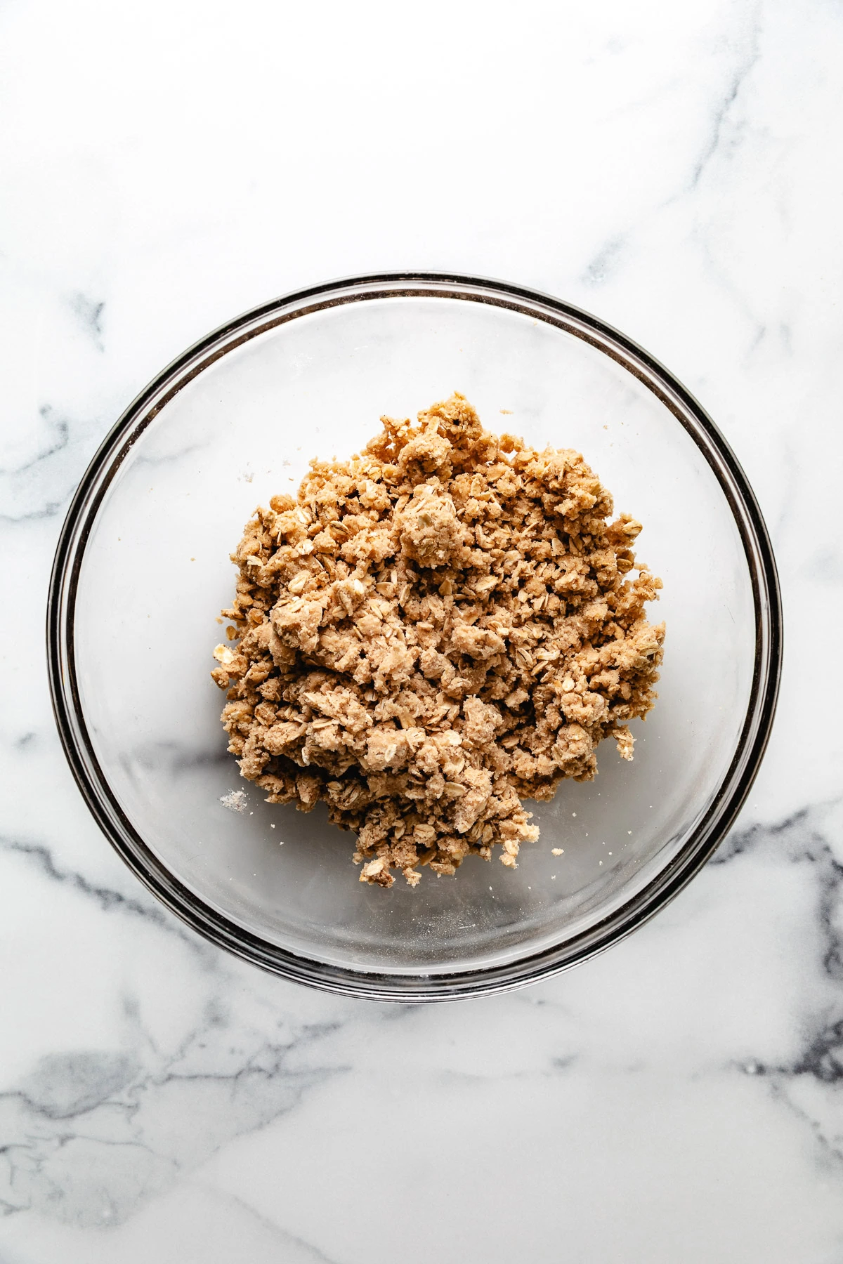 Blackberry Crisp Crumble topping in a bowl.