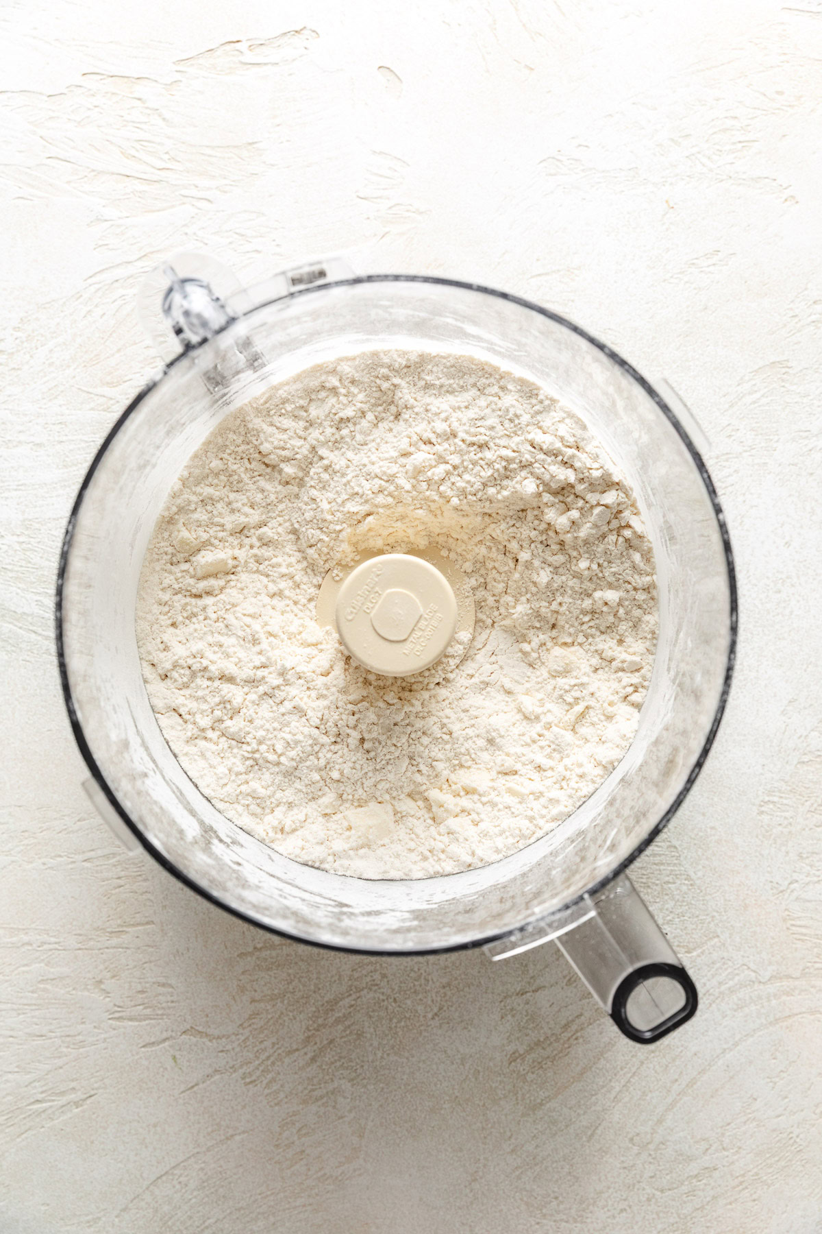 Butter mixed with flour, baking powder, and salt.