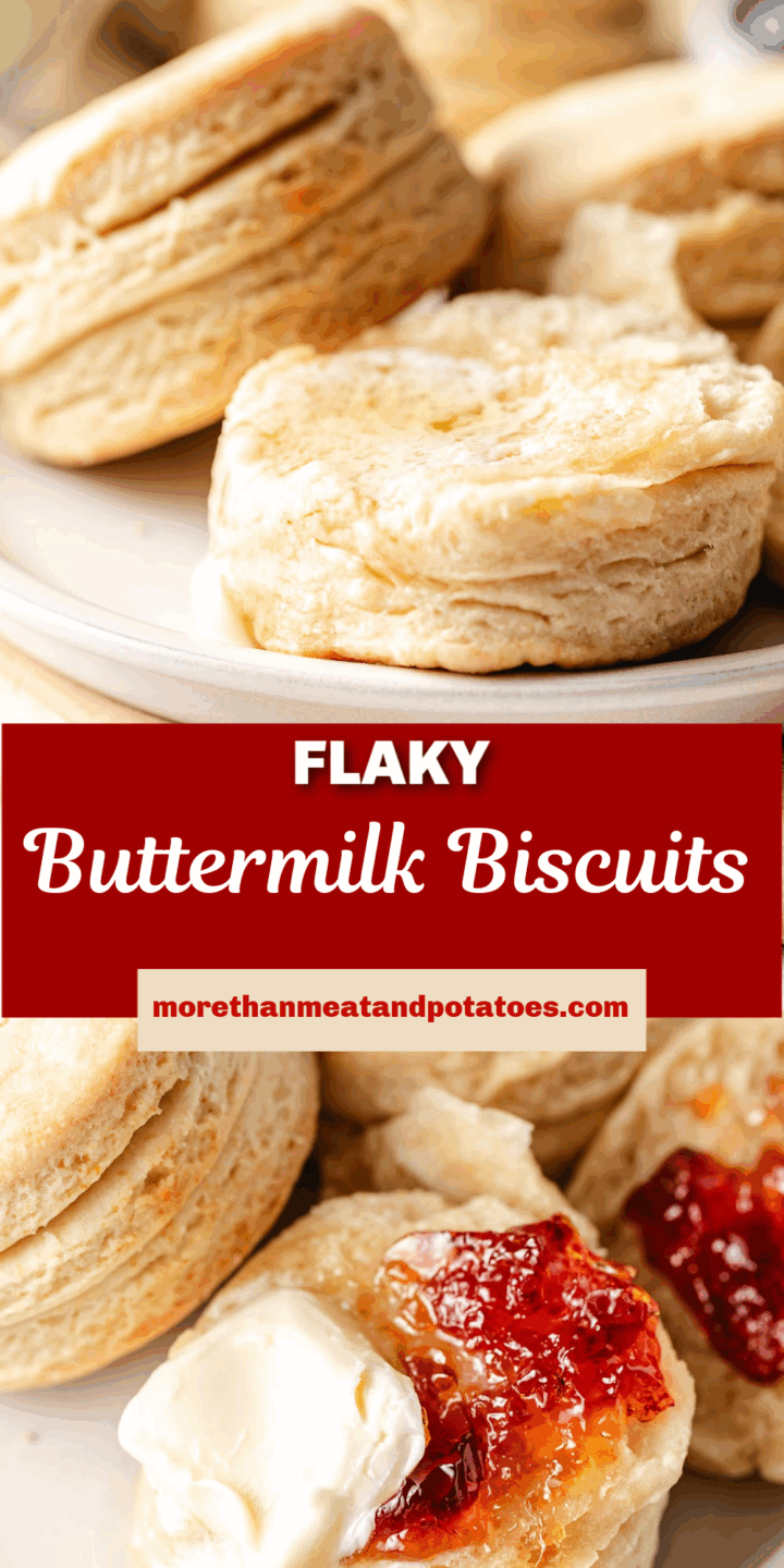 Two photos of homemade biscuits with butter.