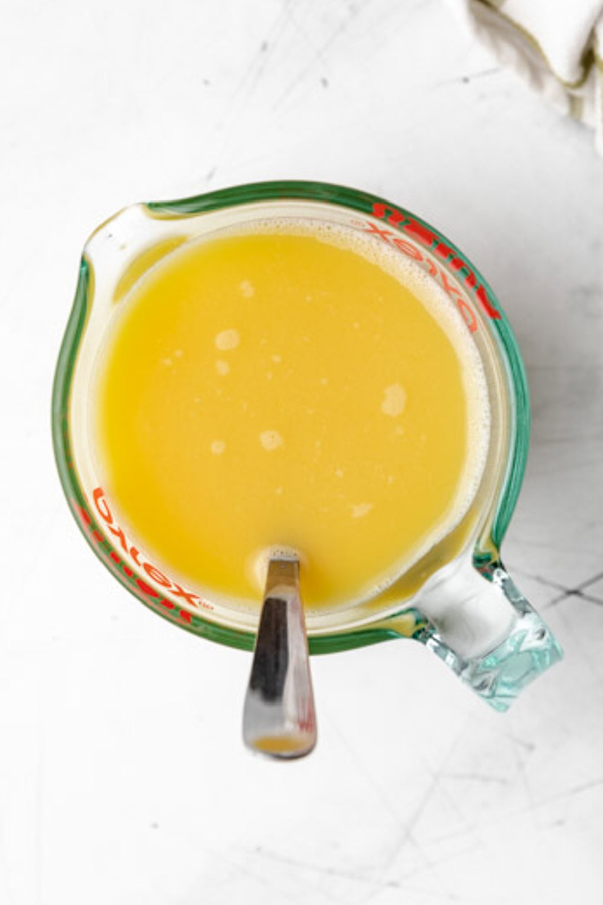 Eggs whisked with broth.