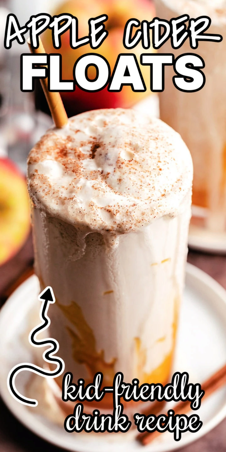 Cinnamon topped apple cider floats.