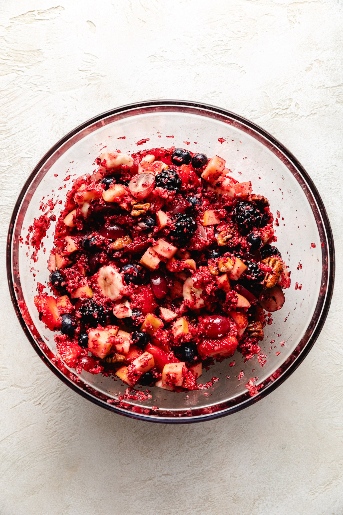 Easy Cranberry Fruit Salad Crushed cranberries tossed with fresh fruit.