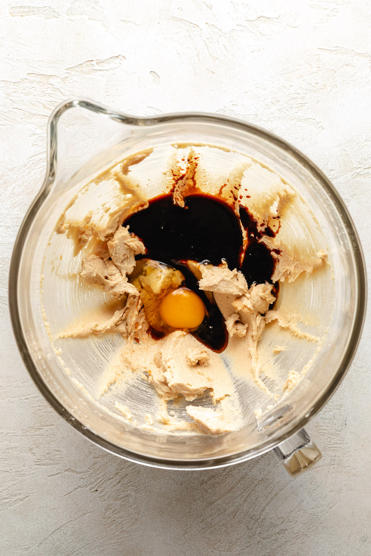 Soft And Chewy Ginger Cookies Wet ingredients for ginger cookies.