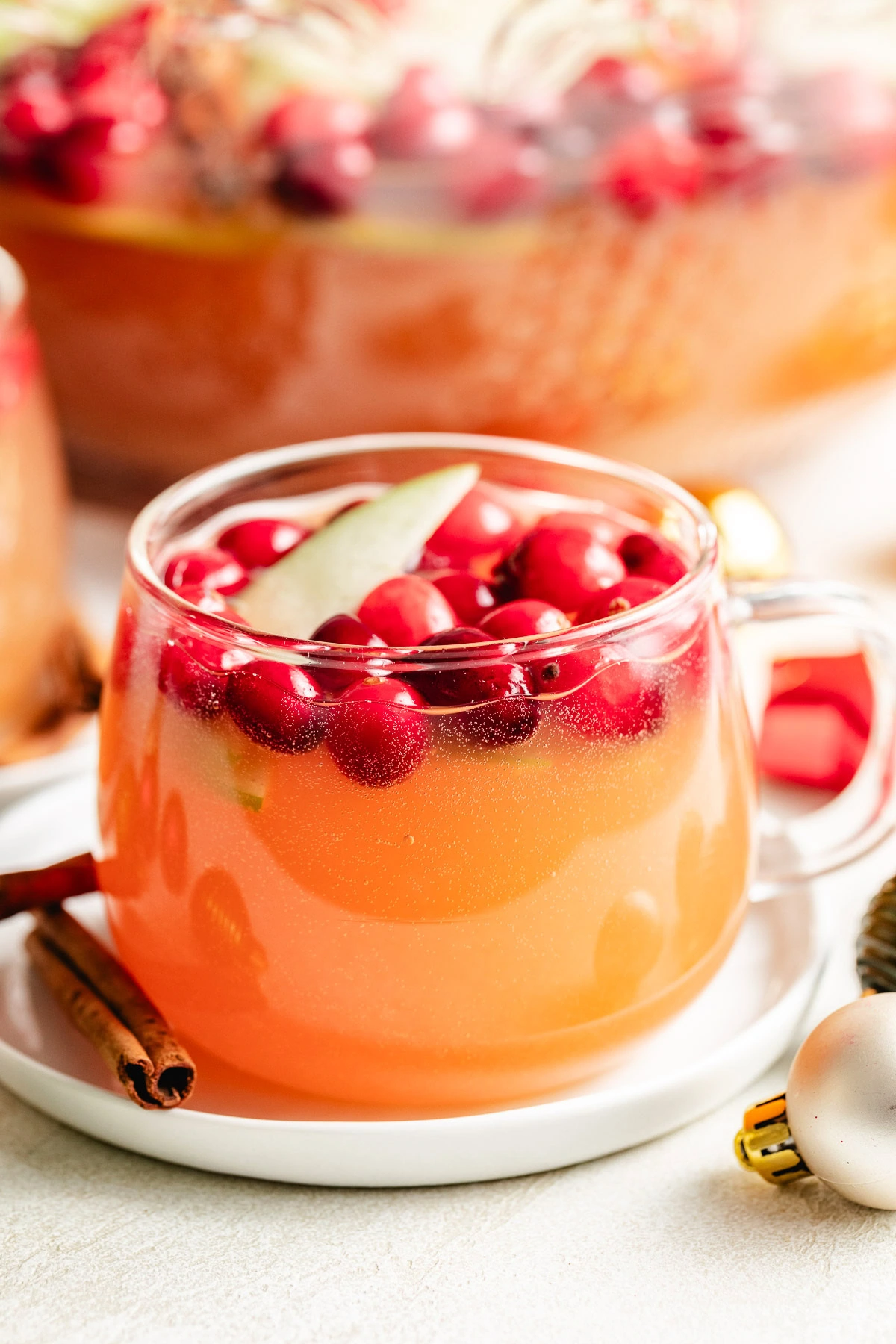 Festive cranberry christmas punch.