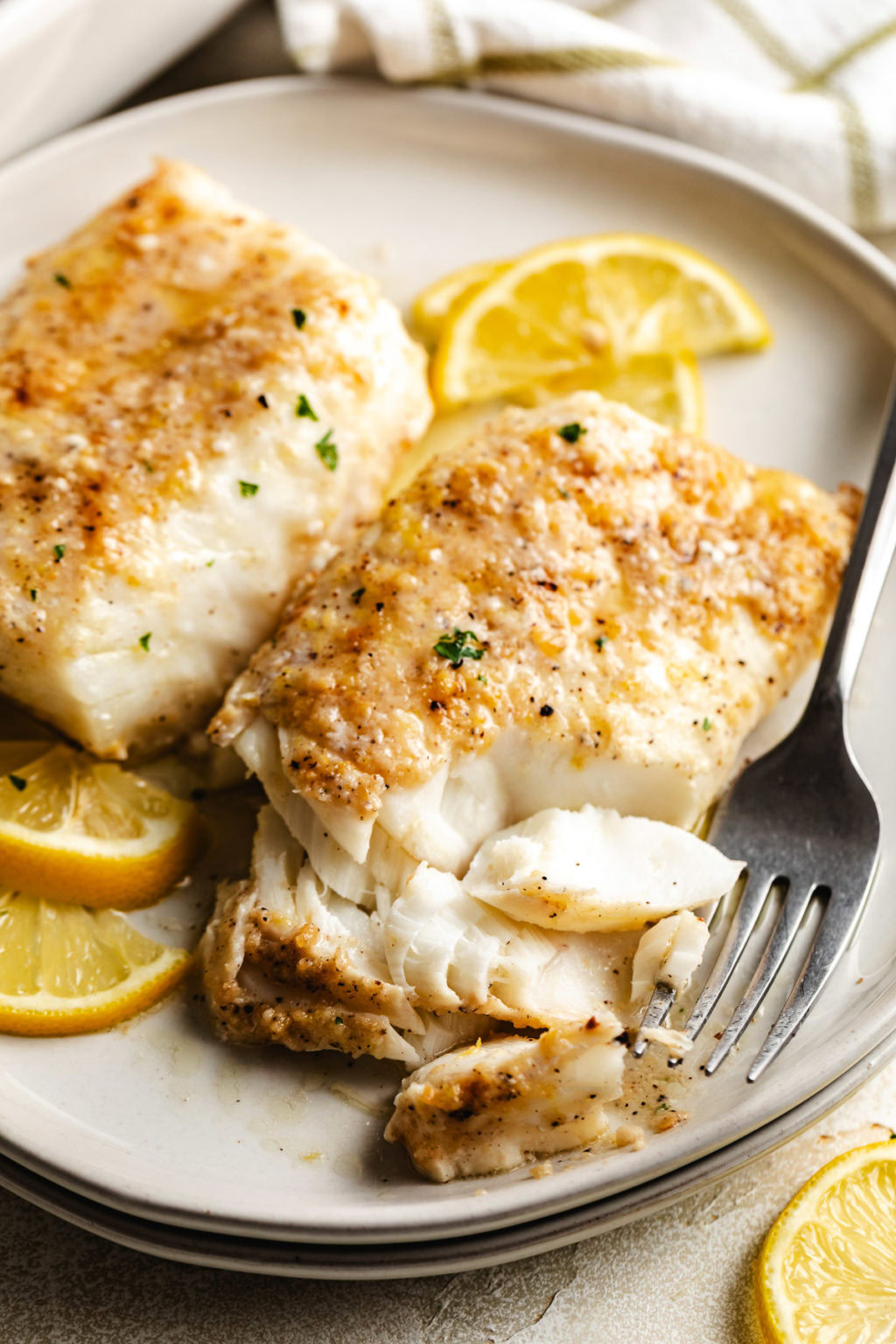 Coocked Cod Easy Lemon Garlic Butter Baked Cod
