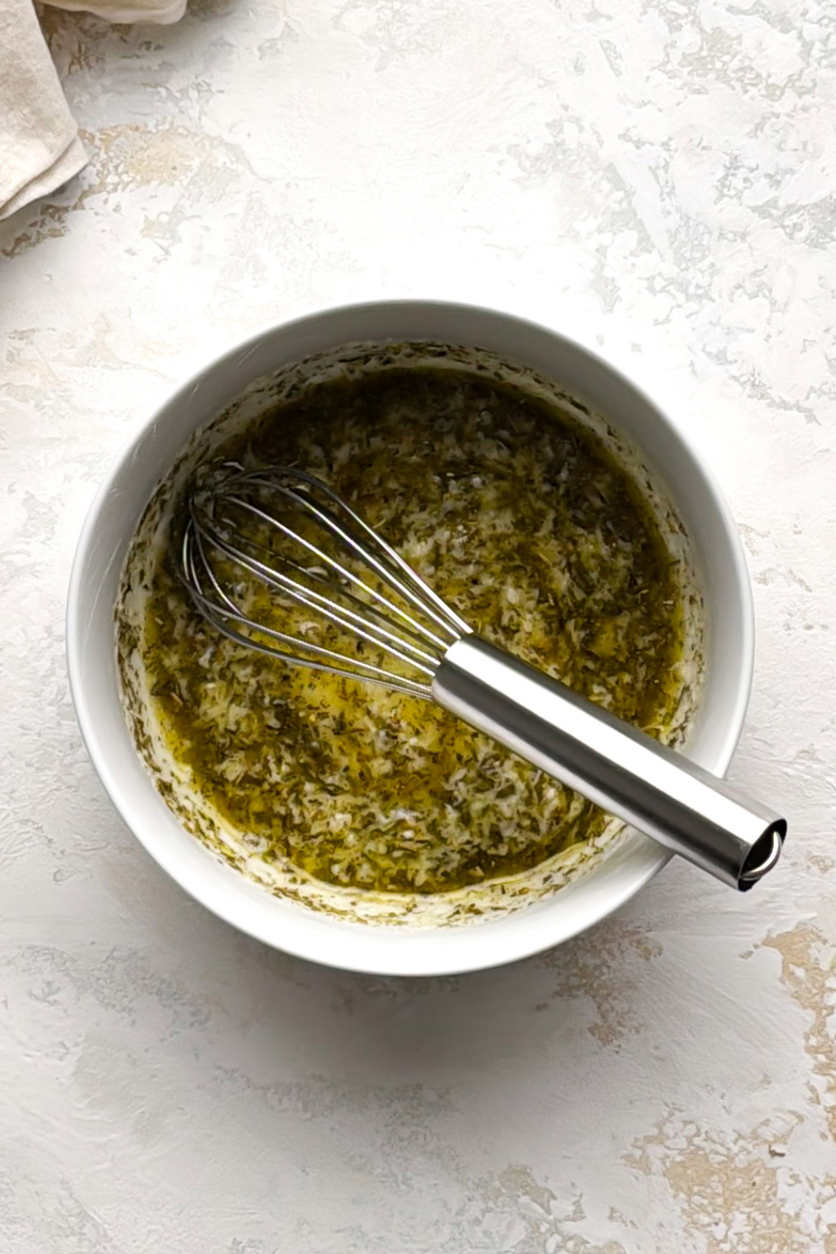 Salmon marinade in a mixing bowl.